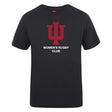 Show your team spirit with the Indiana University Women Club Plain Tee by WRS Canterbury, featuring a bold red IU logo and "WOMEN'S RUGBY CLUB" in white on a classic cotton blend — perfect for personalizing or supporting your squad.
