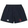 The Indiana University Women Yokohama Short by EMB Canterbury features the Canterbury logo on the left leg and a red "IU Women's Rugby Club" logo on the right. Lightweight and durable, these shorts are perfect for training or match day.