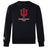 The Indiana University Women Club Crew Sweatshirt by WRS Canterbury is a black, ultra-soft sweatshirt featuring a red IU trident above “WOMEN'S RUGBY CLUB” in white and an embroidered CCC logo on the left sleeve.