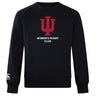 The Indiana University Women Club Crew Sweatshirt by WRS Canterbury is a black, ultra-soft sweatshirt featuring a red IU trident above “WOMEN'S RUGBY CLUB” in white and an embroidered CCC logo on the left sleeve.