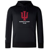The Indiana University Women Club Lightweight Hoodie by WRS Canterbury features a red IU logo and "WOMEN'S RUGBY CLUB" in white on the chest, plus a comfy kangaroo pocket for added convenience.