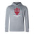 The Indiana University Women Club Lightweight Hoodie by WRS Canterbury features a bold red "IU" logo, "WOMEN'S RUGBY CLUB" in white on light gray, plus a comfy kangaroo pocket.