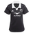 The Women's All Blacks 24/25 Home Supporters Jersey by adidas is a black rugby jersey with a white collar, silver fern logo, "ALL BLACKS" text, three stripes, and "ALTRAD" sponsor logo. It features AEROREADY technology for enhanced comfort and performance.