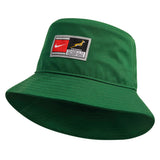 Green Nike Springboks Apex Bucket Hat with a rugby team patch on the front.
