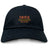 The EMB S&S Activewear Iona College Adult Low-Profile Cotton Twill Dad Cap is a black hat with "IONA RUGBY" embroidered in gold and red on the front.