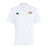 The Iona College Club Dry Polo by EMB Canterbury features a collar, short sleeves, Canterbury logo on the right chest, "IONA RUGBY" on the left, and Vapodri technology for breathable comfort—ideal for active wear.