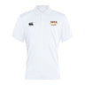 The Iona College Club Dry Polo by EMB Canterbury features a collar, short sleeves, Canterbury logo on the right chest, "IONA RUGBY" on the left, and Vapodri technology for breathable comfort—ideal for active wear.