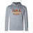 The Iona College Club Lightweight Hoodie by Canterbury (WRS Canterbury) is a light gray hoodie with "IONA" in maroon and gold above "RUGBY" in gold, featuring a front pocket, drawstring hood, and custom design inspired by Canterbury Club classics.