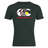 The Canterbury Illinois CCC Flag Club T-shirt by WRS Canterbury is dark green with a white and red "CCC" logo, graphic patterns, and "canterbury" in red on the chest, inspired by the classic CCC Flag Club tee.