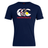 The WRS Canterbury Illinois CCC Flag Club T-shirt is a navy blue rugby tee with a large CCC logo featuring a colorful graphic and "canterbury" below in red, inspired by the classic CCC Flag Club design.