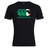 This WRS Canterbury Ireland CCC Flag Club T-Shirt in black features green and orange accents with the Canterbury logo, highlighting its unique style.