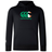 The Canterbury Ireland CCC Club Lightweight Hoodie from WRS Canterbury is black, has a kangaroo pocket, and features the embroidered Canterbury logo in green and orange on the front.