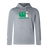 The Canterbury Ireland CCC Club Lightweight Hoodie by WRS Canterbury is gray with embroidered details, a front pocket, and the iconic Canterbury logo in green, white, and orange on the chest. This hoodie effortlessly combines comfort and style.
