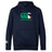 The WRS Canterbury Ireland CCC Club Lightweight Hoodie in navy blue showcases a front logo blending Irish flag colors with "Canterbury" text, features a large front pocket, embroidered details, and has a smaller Canterbury logo on the left sleeve for a stylish and unique look.