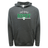 The Nations of Rugby Ireland Wordmark 60/40 Pullover Hoodie by WRS Augusta is a dark gray hoodie with a front pocket, emblazoned with "Ireland Rugby," a rugby ball, and shamrock emblem in green and white on the chest. This essential piece proudly displays your support for the Nations of Rugby.
