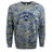 A camouflage sweatshirt with the word Ireland Rugby Est 1875 Camo Crew Sweatshirt by WRS LAT on it.