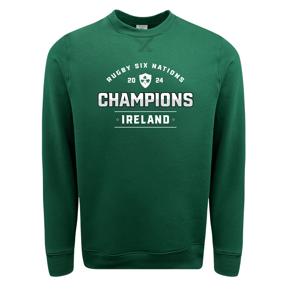 WRS Augusta Ireland 6 Nations 2024 Champions Fleece Crewneck Sweatshirt commemorating Ireland as the champions of the 6 Nations 2024.