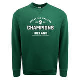 WRS Augusta Ireland 6 Nations 2024 Champions Fleece Crewneck Sweatshirt commemorating Ireland as the champions of the 6 Nations 2024.