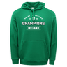 Green Ireland 6 Nations 2024 Champions 60/40 Hoodie pullover with WRS Augusta print.