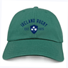 The EMB S&S Activewear Ireland Rugby 1875 Navy Logo Dad Cap is made from Cotton Twill and features "Ireland Rugby Est. 1875" with a blue shamrock logo embroidered on the front.