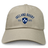 The EMB S&S Activewear Ireland Rugby 1875 Navy Logo Dad Cap features a blue shield shamrock logo with "IRELAND RUGBY EST. 1875" embroidery on the front in classic cotton twill dad cap style—perfect for fans.