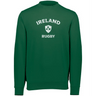 This Nations of Rugby Ireland Rugby Fleece Crewneck Sweatshirt by WRS Augusta is a must-have for any Irish rugby supporter. The green color represents the team's iconic jersey, while the rib knit cuffs and waistband provide a snug and secure fit.
