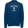 Nations of Rugby Ireland Rugby Fleece Crewneck Sweatshirt - navy. Perfect for rugby fans, this WRS Augusta crewneck offers a comfortable fit.