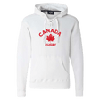 The WRS S&S Activewear Nations of Rugby Canada Rugby Hockey Hoodie is a white hoodie with "CANADA RUGBY" in red text and a red maple leaf on the chest—ideal for showing your Canadian rugby pride.