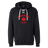 Black hoodie with "Nations of Rugby Canada Rugby" and a maple leaf graphic on the front, perfect as a rugby hoodie.