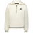 The EMB Augusta Women's Vintage Japan Heritage Prep Pullover is cream-colored with grey-trimmed cuffs and hem, a small floral emblem, and "1932" on the chest for classic heritage style.
