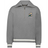 The EMB Augusta Women's Vintage Japan Heritage Prep Pullover is a grey quarter-zip with white-striped cuffs and hem, a floral graphic, and "1932" on the left chest—honoring women's heritage with subtle Japan prep style.