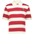 The EMB Augusta Women's Vintage Japan Prep Street Rugby Crop features bold red and white stripes, a classic collar, and an embroidered floral "1932" badge—ideal for women’s prep street fashion.