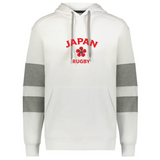 Show your support with the WRS Augusta Nations of Rugby Japan Jackson Way Hoodie, featuring gray sleeve stripes, a front pocket, and bold “JAPAN RUGBY” with a red cherry blossom. Perfect for every Rugby Japan fan.