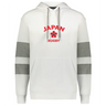 Show your support with the WRS Augusta Nations of Rugby Japan Jackson Way Hoodie, featuring gray sleeve stripes, a front pocket, and bold “JAPAN RUGBY” with a red cherry blossom. Perfect for every Rugby Japan fan.