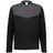 The EMB Augusta Nations of Rugby Japan Sideline Grid 1/4 Zip Pullover is a black and gray long-sleeve with "JAPAN RUGBY" and a red cherry blossom logo on the left chest.