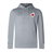 The EMB Canterbury Japan Shield Club Lightweight Hoodie is a lightweight gray hoodie with a drawstring hood, kangaroo pocket, and a small embroidered logo featuring a red circle on the upper left chest, ideal for Japan supporters.