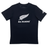 The Youth All Blacks Logo Tee by adidas is a black T-shirt featuring a white fern leaf design and the iconic "ALL BLACKS" text on the front.