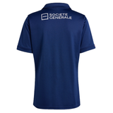 The France FFR 25/26 Replica Home Jersey by adidas, shown from the back in navy blue, features "Societe Generale" and a white logo printed on the upper section.