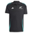 The All Blacks 25/26 Training Polo by adidas features teal accents, the adidas logo, and the All Blacks crest—a stylish choice for fans and everyday wear.