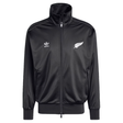 The Originals Limited Edition All Blacks Firebird Track Top by adidas is a black, recycled polyester track jacket with a zip-up front and high collar. Featuring a white fern emblem, it combines iconic design with functionality and sustainable style.