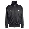 The Originals Limited Edition All Blacks Firebird Track Top by adidas is a black, recycled polyester track jacket with a zip-up front and high collar. Featuring a white fern emblem, it combines iconic design with functionality and sustainable style.