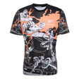 The All Blacks 26/27 Captains Run Replica Jersey by adidas features dynamic black and orange comic-style graphics and displays the adidas "All Blacks" logo on the chest.