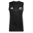 The adidas All Blacks 26/27 Marvel Performance Training Singlet features a sleeveless black design with a white adidas logo, silver fern, "All Blacks" chest text, and sleek gold side stripes for standout training style.