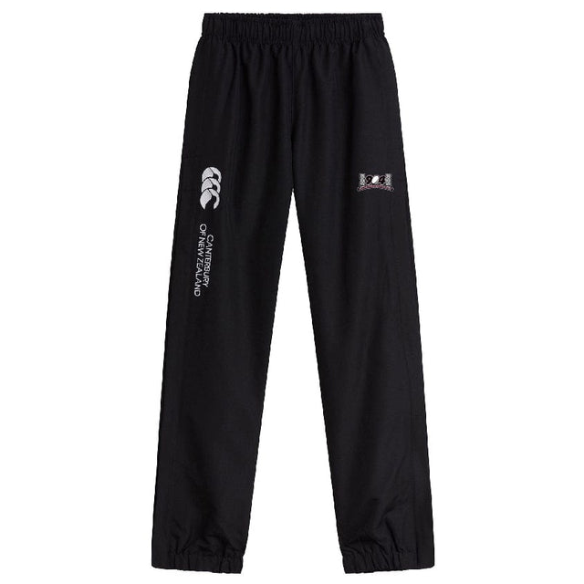 Introducing the Jacksonville Women's Rugby Cuffed Hem Stadium Pant by EMB Canterbury, featuring a quick-drying fabric and the iconic Canterbury of New Zealand logo. This stylish pair of pants also includes an additional logo on the right leg and boasts a comfortable cuffed hem.