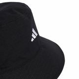 The All Blacks 25/26 Bucket Hat by adidas is a black bucket hat featuring a white geometric All Blacks logo embroidered on one side—perfect for fans who want style and comfort.