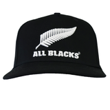 The adidas All Blacks 25/26 Snapback Cap is black with a white embroidered fern, adidas branding, and "ALL BLACKS" embroidered on the front.