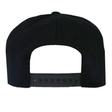 The adidas All Blacks 25/26 Snapback Cap, shown from the back, features an adjustable snapback closure and an embroidered silver fern design.