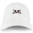 The Jacksonville Women's Rugby Adult Low-Profile Cotton Twill Dad Cap by EMB S&S Activewear is a white cap featuring a "904" graphic with bridge towers, embroidered team branding, and a website URL under the numbers on the front.