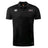 The Jacksonville Women's Rugby Club Dry Polo by EMB Canterbury is a black polo with short sleeves, featuring Vapodri Technology for breathability and two logos on the chest, one on the right side and one on the left side.