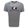 Gray Jacksonville Women's Rugby Tempo Vapodri T-Shirt by WRS Canterbury, showcasing "904 Jacksonville Women's Rugby" alongside a bridge design and rugby ball graphic. This sports tee features moisture-wicking technology, ideal for keeping you cool and dry.